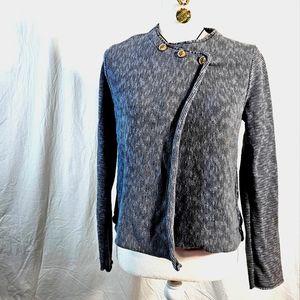 Willow Women's Gray Knit Long Sleeve Cotton Blend Long Sleeve Sweater Medium